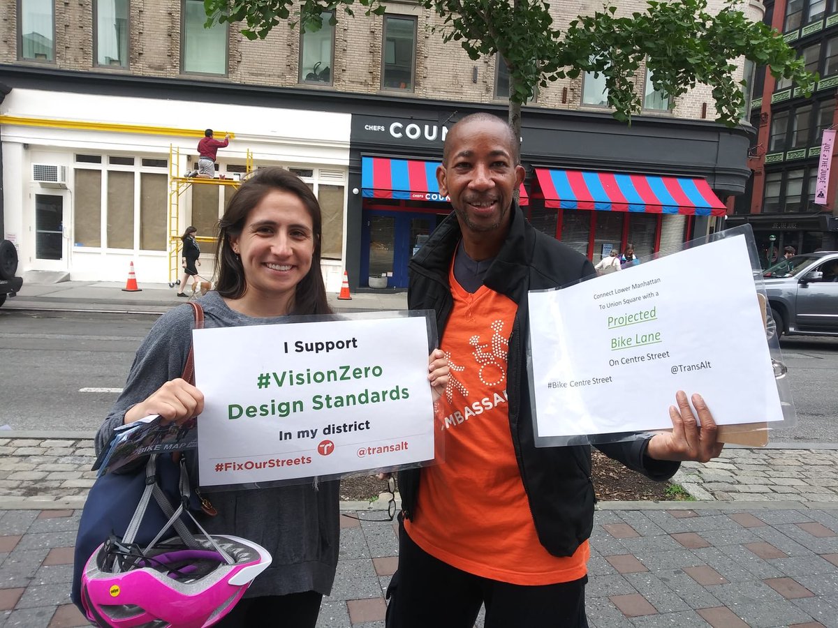 TA_Ambassadors's tweet photo. Rachel, who lives on the Upper West Side but frequently commutes through this area on bicycle, supports a protected bike lane on Centre Street

#bikemonth #BikeNYC #fixourstreets #fixCentre 

We hope to see you at our Bike Home From Work Party, tomorrow, 6:30 at Domino Park! https://t.co/O25Iyw8zNP