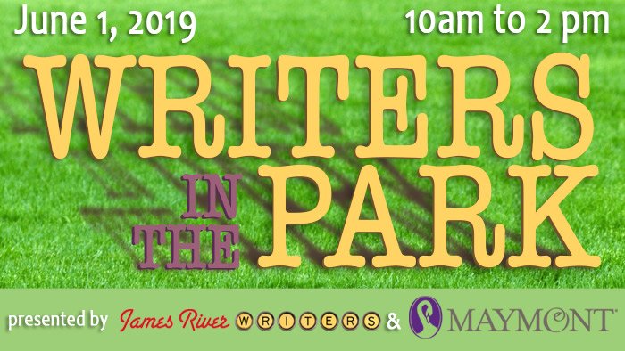 We have an impressive line-up of #writing inspiration for Writers in the Park at <a href="/Maymont/">Maymont</a> 6/1! <a href="/DavidLRobbins/">David L. Robbins</a>, @HopeWhitby, <a href="/DrDeeRobinson/">DaNika Neblett Robinson</a>, <a href="/LanaKrumwiede/">Lana Krumwiede</a>, Rodney Lofton of @DiversityRVA, <a href="/la_poetessa/">joanna l.</a>, and <a href="/RTDMPW/">Michael Paul Williams</a>. #jrw19 Full schedule here: jamesriverwriters.org/event/writers-…