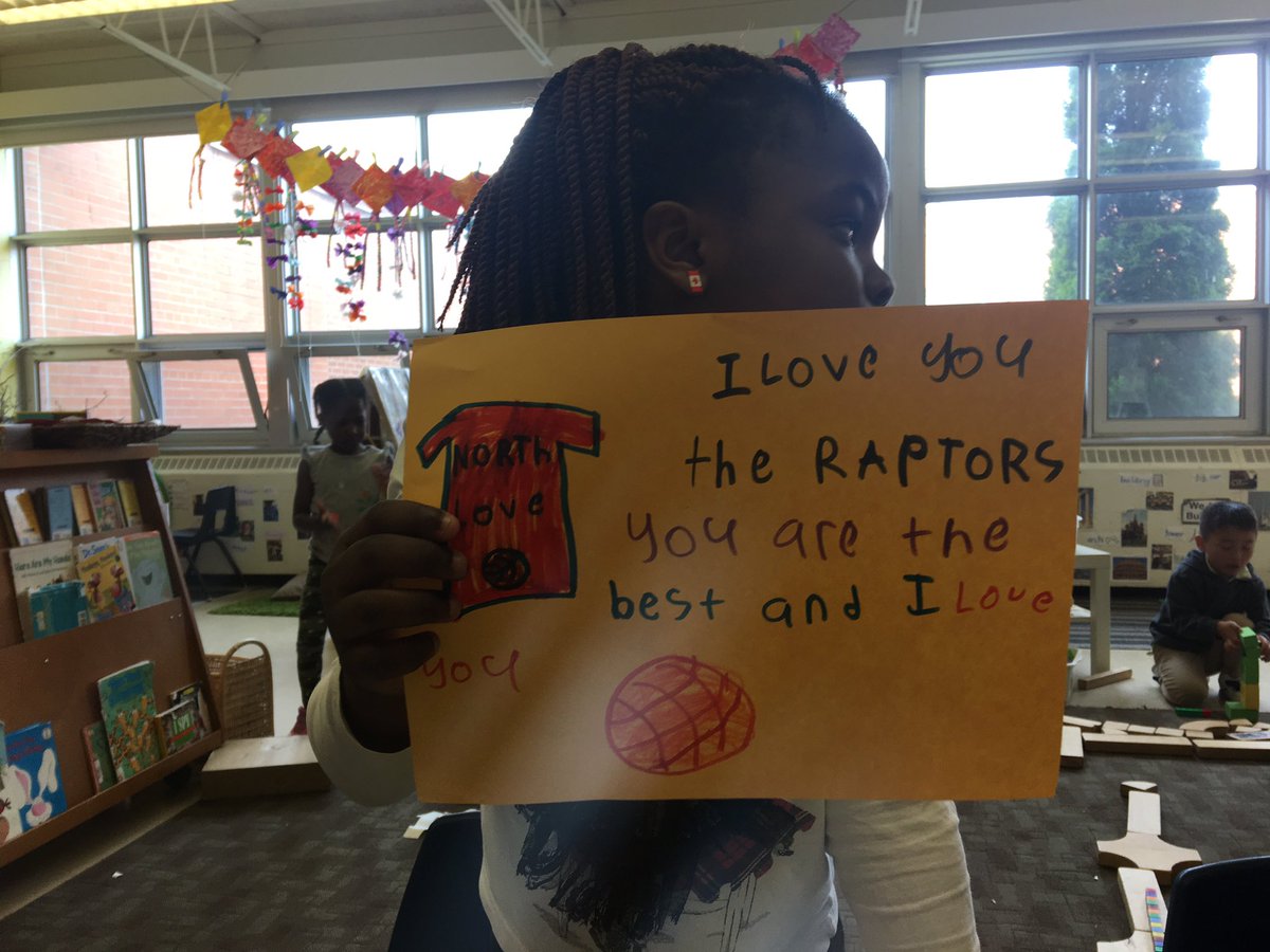 _msvp's tweet photo. LET’S GO RAPTORS!!! The Kindergarten students at @ChalkfarmPSTDSB are cheering you on @Raptors !! #WeTheNorth https://t.co/W3Gwu2bAOQ