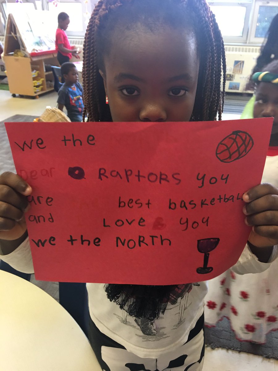 _msvp's tweet photo. LET’S GO RAPTORS!!! The Kindergarten students at @ChalkfarmPSTDSB are cheering you on @Raptors !! #WeTheNorth https://t.co/W3Gwu2bAOQ