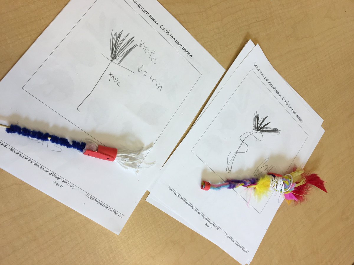bsclawson's tweet photo. Students designing paint brushes! What great ideas.  Looking forward to see their functionality next class!
#stem #steam https://t.co/CHb2GoQ60P