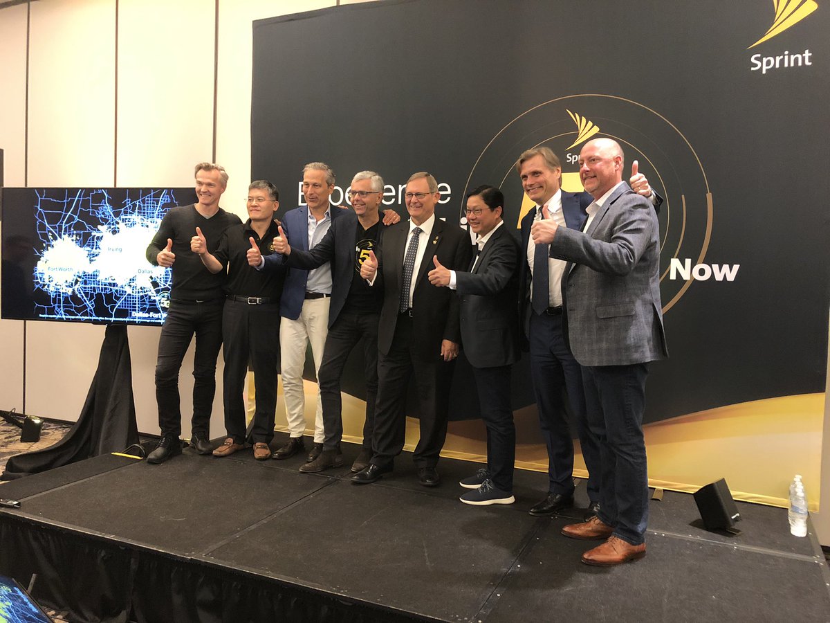 JohnSaw's tweet photo. A huge thank you to @LGUSAMobile, @HTCUSA & @EricssonNA for playing a crucial role in @Sprint’s initial #5G launch! #Sprint5G @newbyhouse https://t.co/6Ip6OuionG