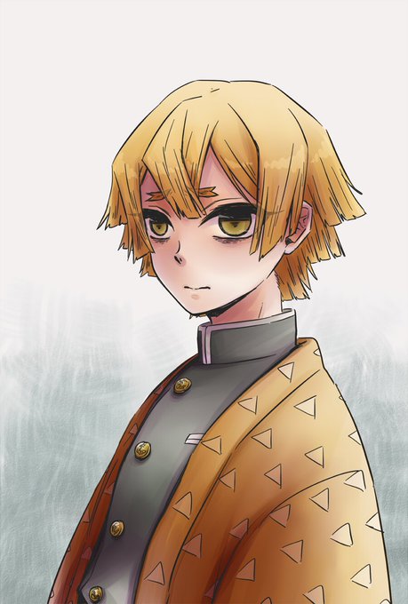 22世紀の蕎麦屋inルート5さんがTwitterに投稿した我妻善逸(鬼滅の刃)のイラスト。