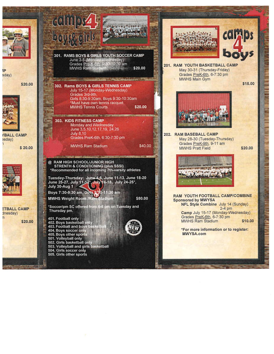 Youth Boys Basketball camp begins tonight.