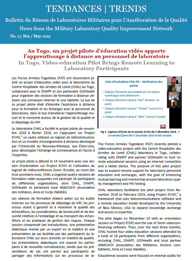 GSSHealth's tweet photo. Check out the latest e-news of the Military Laboratory Quality Improvement Network, a @USDHAPP-led initiative supported by @GSSHealth to advance #HIV #diagnosis & surveillance w/ partner militaries in Africa #MLQIN #MLQINetwork #globalhealth #ProjectECHO https://t.co/a7OZLXKdZv https://t.co/JZYeO2KGKZ