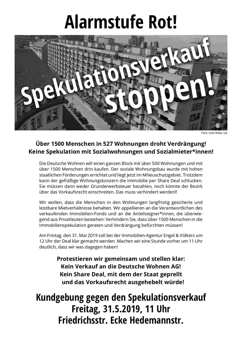 HeimatNeue's tweet photo. Service Tweet 😳#MietenWahnsinn 

#SommerSchlussVorkauf

31.05.
11h Demo @dwenteignen Friedrichstr/Hedemannstr

16-19h Demo @KeineBeute Reichenbergerstr 58

1.6.
14h Demo Herrfurthstr20/Donaustr130 @HerrDonau

16h MietProtest(Hof)Fest @u67bleibt @urbanlebt 

4.6.19h @MIETERFORUM https://t.co/KdA8K7ma76