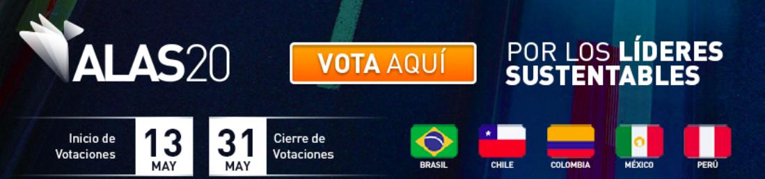 Última semana de votaciones en ALAS20 año 2019, !tu voto nos permitirá reconocer a los líderes sustentables de Latinoamérica! web.alas20.com/alas20-votacio…