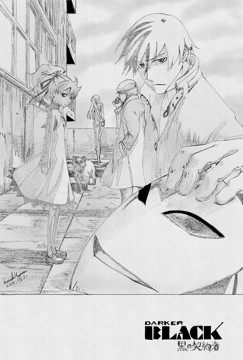 9N4AEhsNUZ5y7xu's tweet photo. DARKER THAN BLACK-黒の契約者-とDARKER THAN BLACK-流星の双子-のアニメを２作を見直してみました^ ^

年齢を重ねて見てみると、色々と考えてさせられる所も変わるんだぁと、
普通なのだろうけど、実感したよ。

#DARKERTHANBLACK #BK201 
#黒の契約者 #BONES #模写 https://t.co/C4grrAfrX2