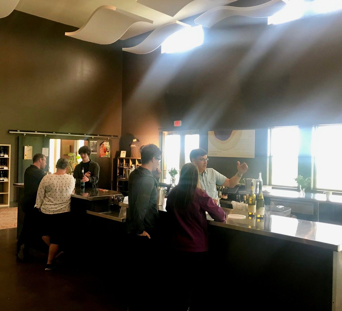 Father son dream team working the tasting room together! #FamilyBusiness