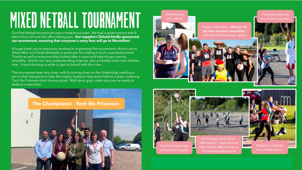 Last week we shared some photos of our mixed netball tournament, to raise money for <a href="/macmillancancer/">Macmillan Cancer Support</a>. Well, meet our winning team......Tech No Prisoners!!! Well done to the Dunelm #Tech team for winning gold. Great efforts by everyone! Check out some of the pictures below....