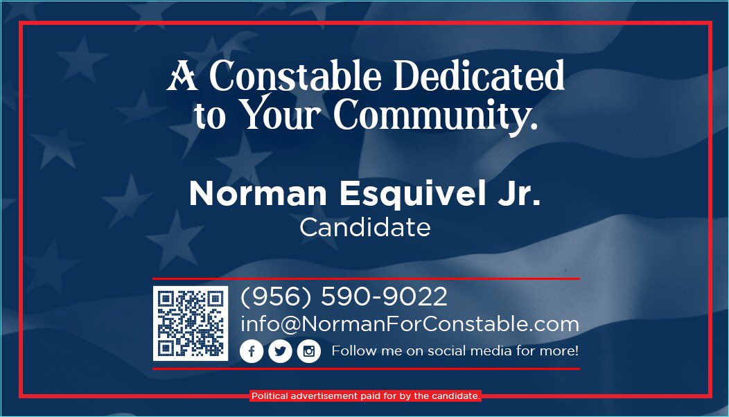 Norm4Constable's tweet photo. #NormanForConstable 
#CameronCountyPCT1 #March2020 https://t.co/ddxW9qSL0A