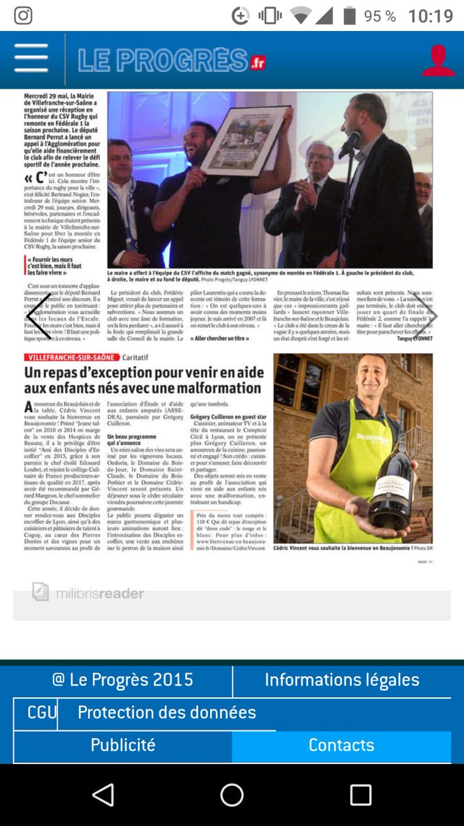 Rdv ce samedi 1er juin pour cet évènement vins et gastronomie ! 🍷
Merci au Progrès de Villefranche en beaujolais pour ce bel article. 😉
#CedricVincent #Beaujonomie