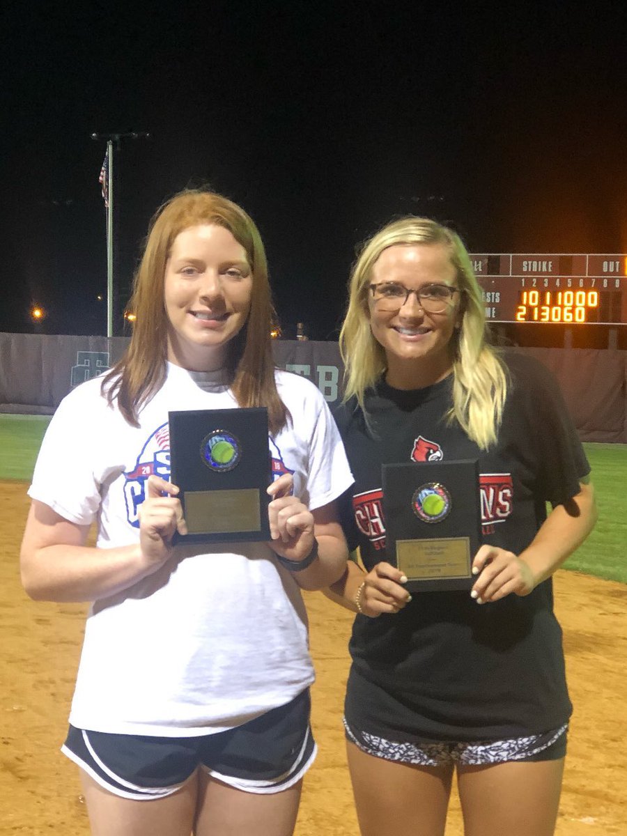 Congratulations to 2 of our Lady Cardinals for being selected to the All Tournament team. Way to represent ladies. #cardinalways <a href="/ashadkins22/">ashley adkins</a> @carlyxoliver