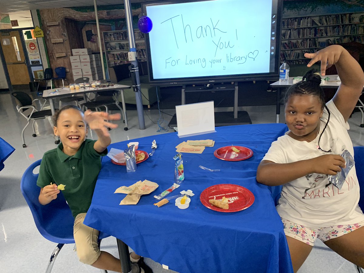 I am nothing without these great kiddos! They have helped me get through this year and have stayed dedicated to morning show or library assistant and I am beyond grateful! We had a special celebration in honor of all their hard work this year. ❤️@MortElementary <a href="/hubofschool/">HCPS Library Media</a>