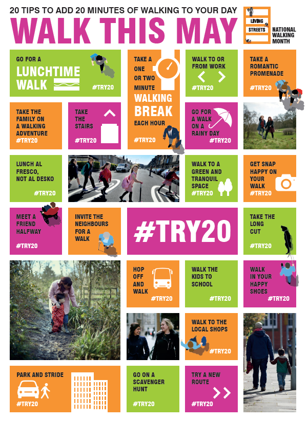 cyphplondon's tweet photo. Started the month by celebrating:
🚶‍♂️ #NationalWalkingMonth🚶‍♀️

And shared some top tips, including #TRY20 that was brought to us by @livingstreets 

#NWM2019
@IHLSouthwark @QHSSouthwark @lambethgphubs @EvelinaLondon @KingsCollegeNHS @nhslambethccg @NHSSouthwarkCCG https://t.co/uKMhuMy0fq
