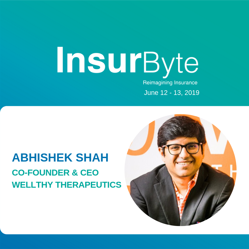 InsurByte's tweet photo. We are pleased to announce Abhishek Shah, CEO &amp; Co-Founder of Wellthy Therapeutics (@Wellthy_Care) as a speaker at our upcoming conference, @InsurByte: Reimagining Insurance.
_
Learn more about InsurByte: https://t.co/2CmzvCcP5O 
_
#InsurByte #Insurance #InsurTech https://t.co/mxeI1hbCRR