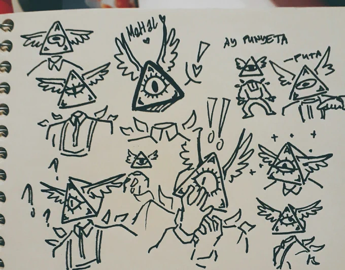a bunch of doodles I made during dinner ? 