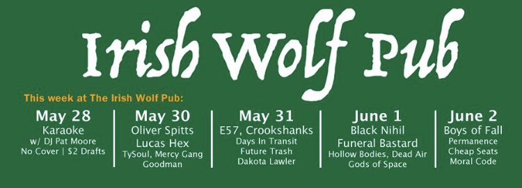 proj_underworld's tweet photo. Catch @oliverspitts and @dejay900 LIVE at Irish Wolf Pub in Scranton, PA TONIGHT! 🍀🐺

8:00 PM | $5 | 21+

#ProjectUnderworld https://t.co/KgJBuyxscK