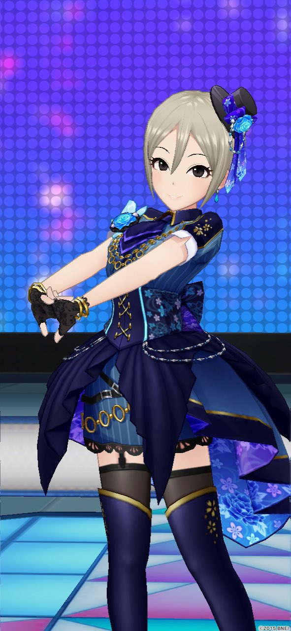 Ast 夜色の暁風 塩見周子 フェス限と迷いましたその3 夜色を基調とした妖艶な衣装 京都出身という型にハマらない彼女らしさを表現してると思います T Co Wg8mtprcpt Twitter