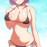 ドスケベ礼装（黒マイクロビキニ）マシュ【イラスト】