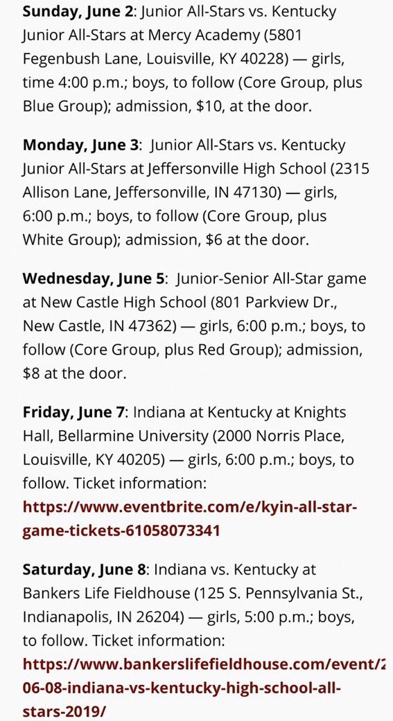 Information about the All-Star Games.
