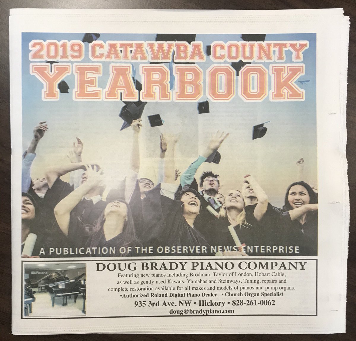 The Catawba County Yearbook is available at the ONE. Stop by the office at 309 N College Ave Newton to pick one up.