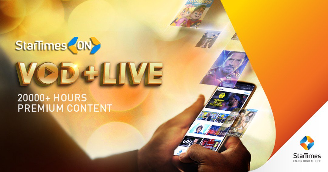 StarTimes_Ng's tweet photo. You can now watch as much as you want massive video content on your mobile devices.
StarTimes ON VOD + LIVE provide users with over 20,000 hours of rich and premium content.
Download App now >> https://t.co/pqHfQrb1T9
#StarTimesON #MobileApp #StarTimesApp https://t.co/mc74NxIRFF