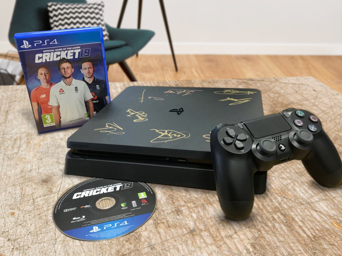 TheCricketerMag's tweet photo. WIN! A PS4 signed by England's World Cup and Ashes stars, including @root66, @Eoin16, @Heatherknight55 and @Danni_Wyatt 

PLUS a copy of Cricket 19: The Official Game of the Ashes.

Four runners-up will also receive a copy of the game!

Simply RT to enter! 👇 https://t.co/TDEqYcZvgI