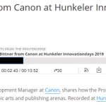 Image for the Tweet beginning: Excellent interview with Canon Business