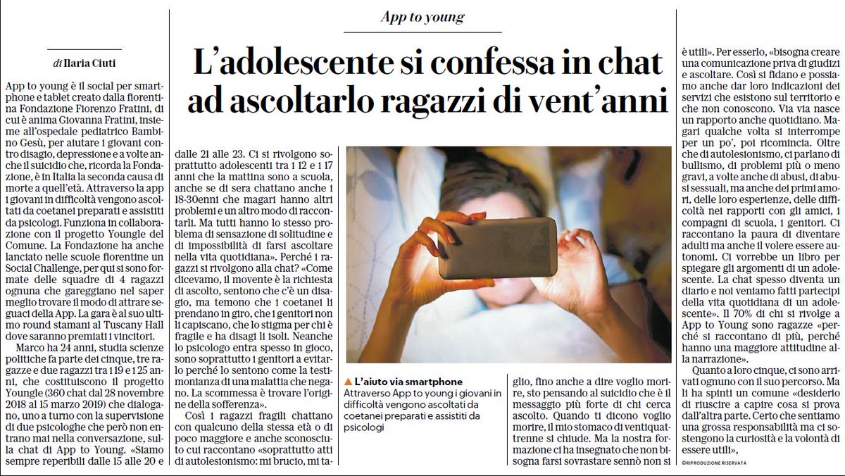 KinoaStudio_'s tweet image. Grazie alla #SocialChallenge il metodo di diffusione di messaggi positivi su #Instagram ideato da @KinoaTech e @datalifelab, abbiamo promosso l&apos;applicazione #AppToYoung.
L&apos;evento finale del progetto è stato raccontato su @rep_firenze  e @corrierefirenze