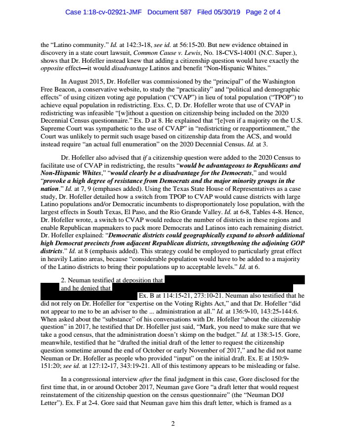 big_cases's tweet image. New filing in State Of New York et al v. United States Department of Commerce et al: Compel

usatoday.com/documents/6077…