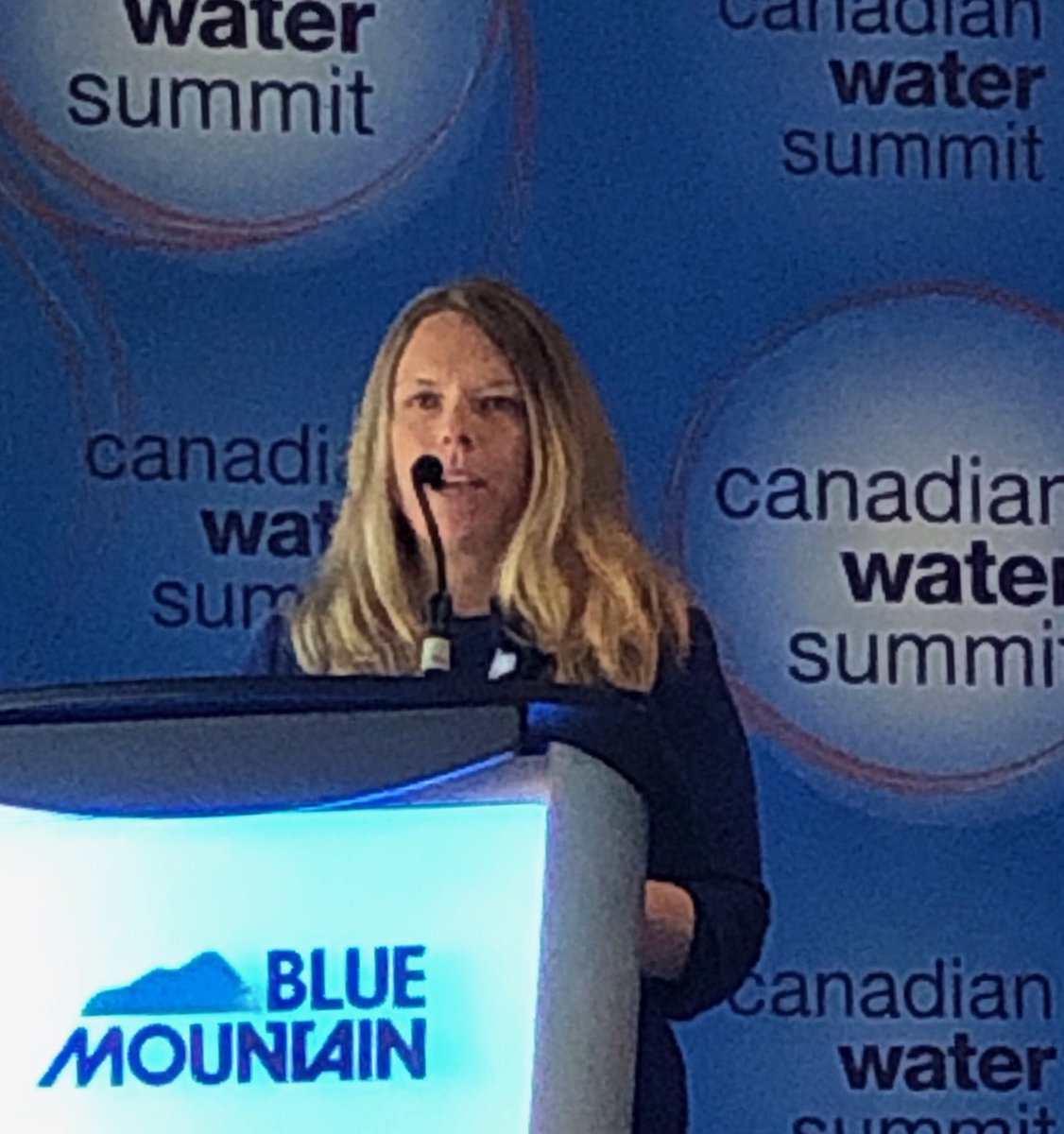WaterHaller's tweet photo. The Canadian Water Summit has begun!  Summit Co-chair Katherine Balpataky of ALUS Canada kicks off the opening ceremony in Blue Mountain #CWS2019 https://t.co/PgfT2HYMzZ