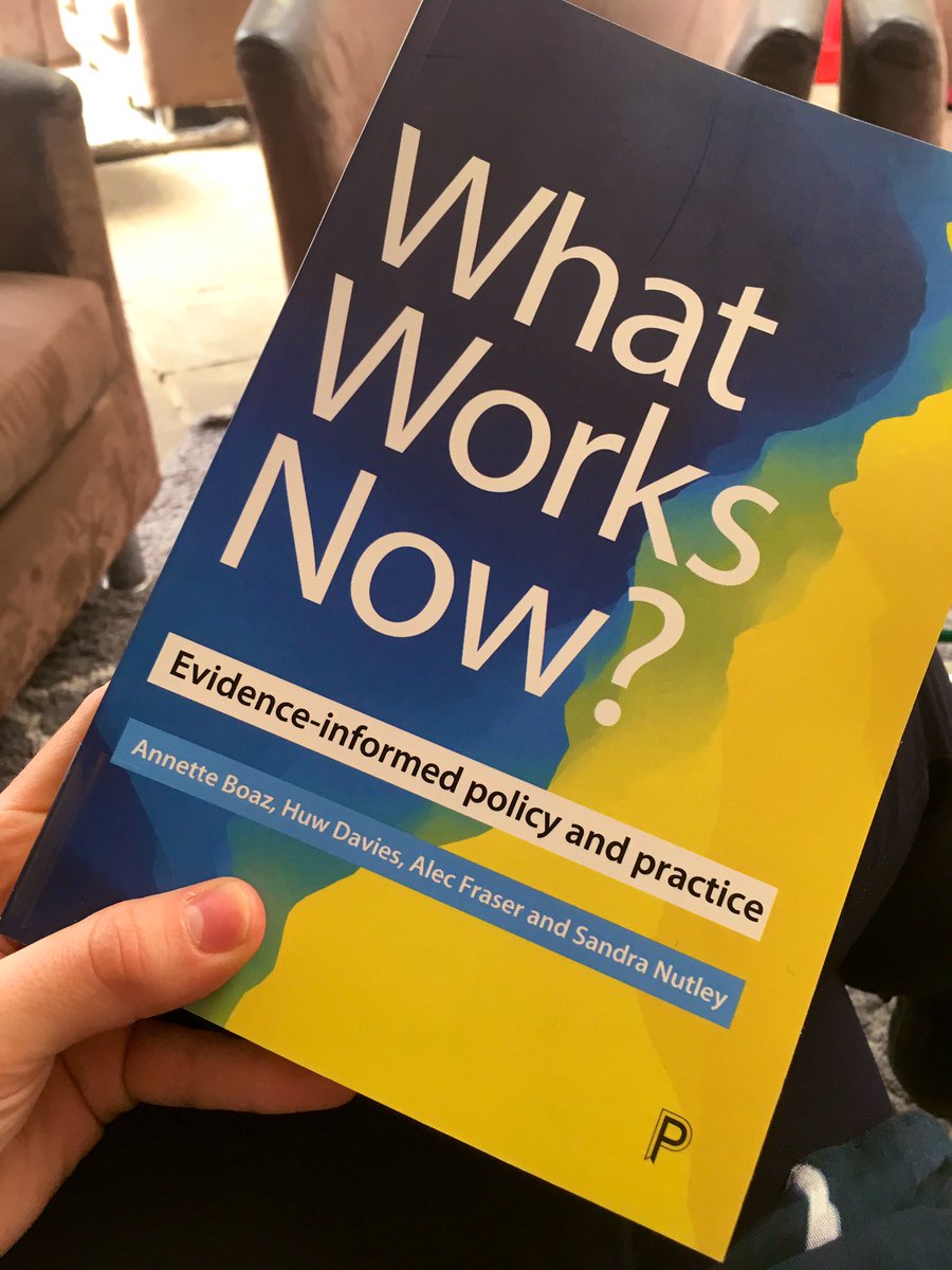 avinnitchok's tweet image. Really excited to read #WhatWorksNow, which is the latest book about #evidencebasedpolicy and practice written by key thinkers and researchers in the field (@AnnetteBoaz @dralecfraser et al)