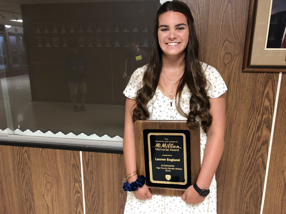 RickSemmler's tweet photo. ISU Track &amp; Field signee and TH South senior Lauren England has been named this years girls McMillan Award winner. Award goes annually to top female athlete in Vigo County https://t.co/8C9YF3xYVv