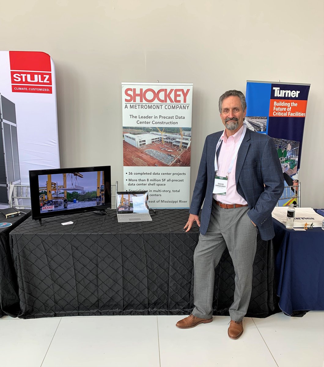 VP of Engineering David Orndorff stands ready to talk about Shockey Precast's data center capabilities and experience at yesterday's DICE East '19 conference. Thanks to all who helped to make this event a success!