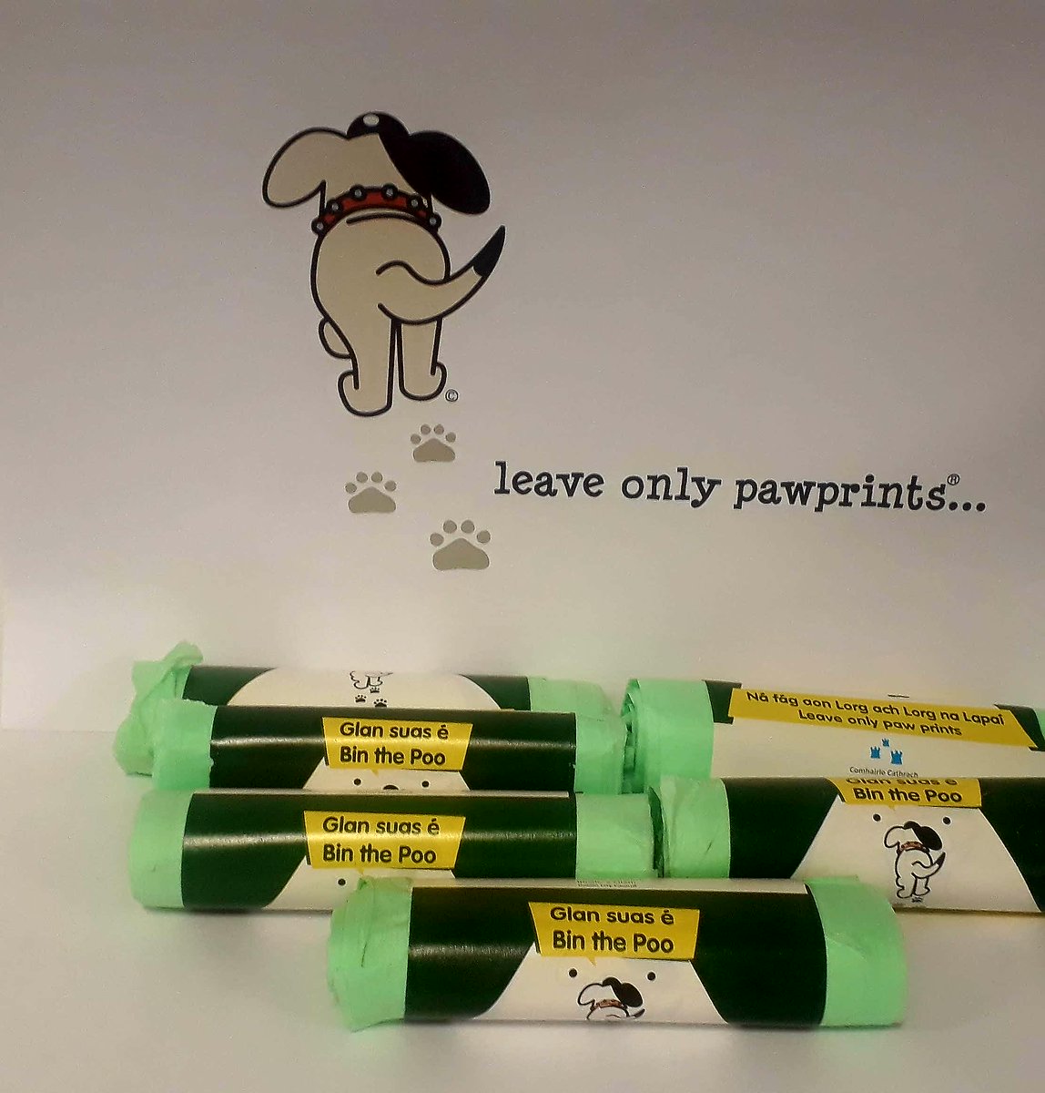 DubCityEnviro's tweet photo. From today all our @dubcilib, Civic Amenity Sites, Bring Centres &amp; Area Offices will have our #binthepoo bags available for #free. Leave only paw prints🐾put your dog bag in any litter or dog waste bin, or take it home and bin it. #leaveonlypawprints #dogpoo #dogfouling 🐾 https://t.co/qYSdIoLcIN
