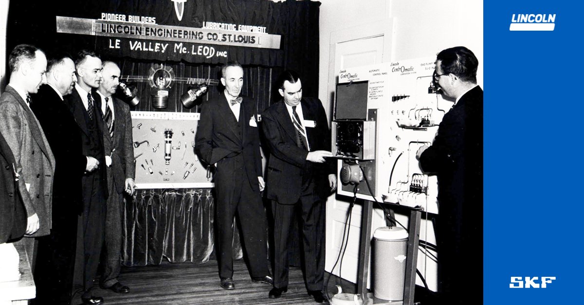 LincolnLube's tweet photo. #TBT - In 1937, Lincoln introduced the first single-line, positive-displacement lubrication system for industrial use. Over time, its popularity spread to multiple markets across the globe to become one of the most popular #autolube systems in existence. 

#mining https://t.co/unRRUr792r