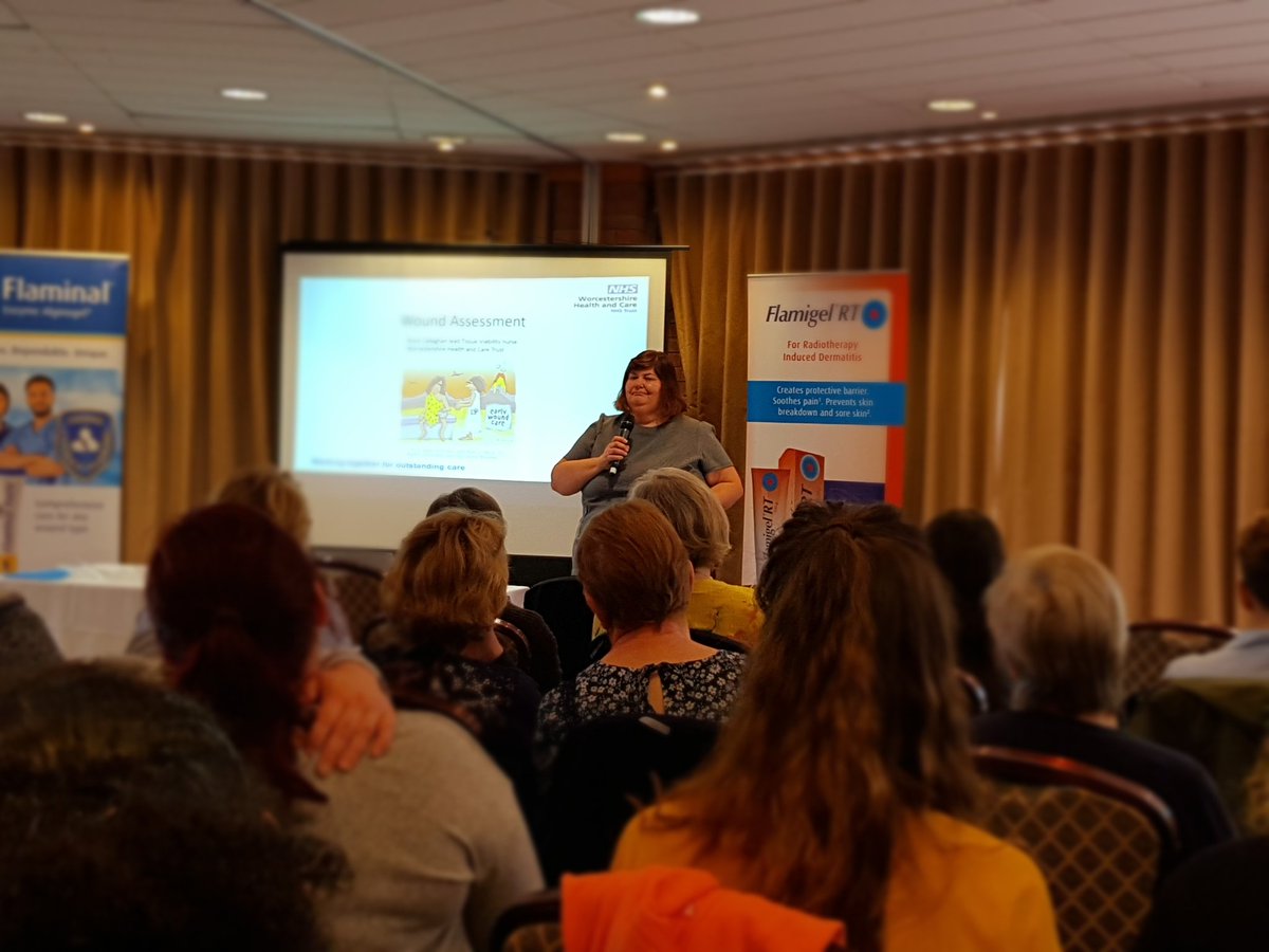 Nourished and hydrated (important for wound healing as we discussed this morning) we head into the afternoon to continue our woundcare leveling up with a talk from Rosie Callaghan on wound assessment. #FlenRoadShow #flaminal #education #alwayslearning #lifeulove @FlenHealth_UK