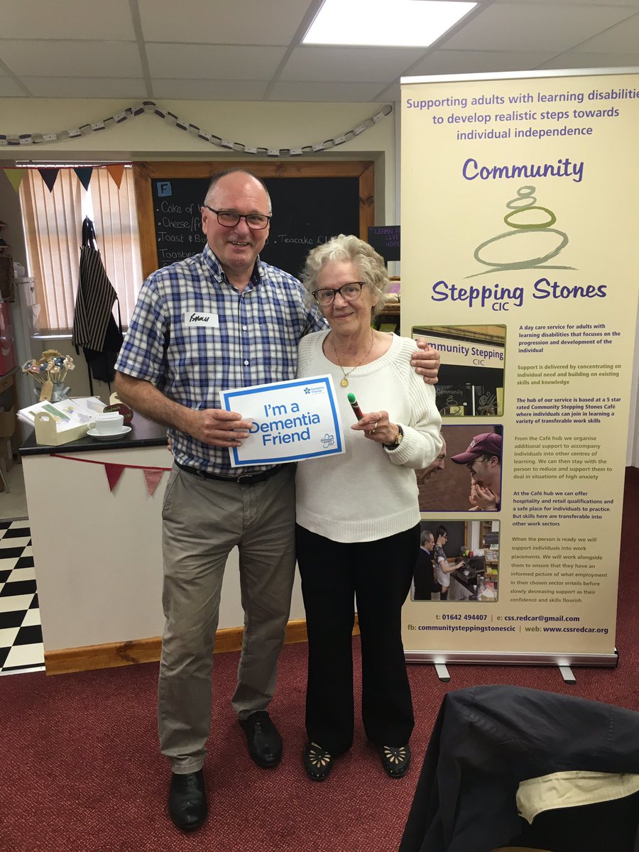 DATeesside's tweet photo. A great of staff and friends at Community Stepping Stones CIC attended @DementiaFriends session and all became proud Dementia Friends @Redcarracing @RCAmbassadors @HwRedcarClevela @RedcarCleveland @philspencer1316 https://t.co/3yeLAgB63Z