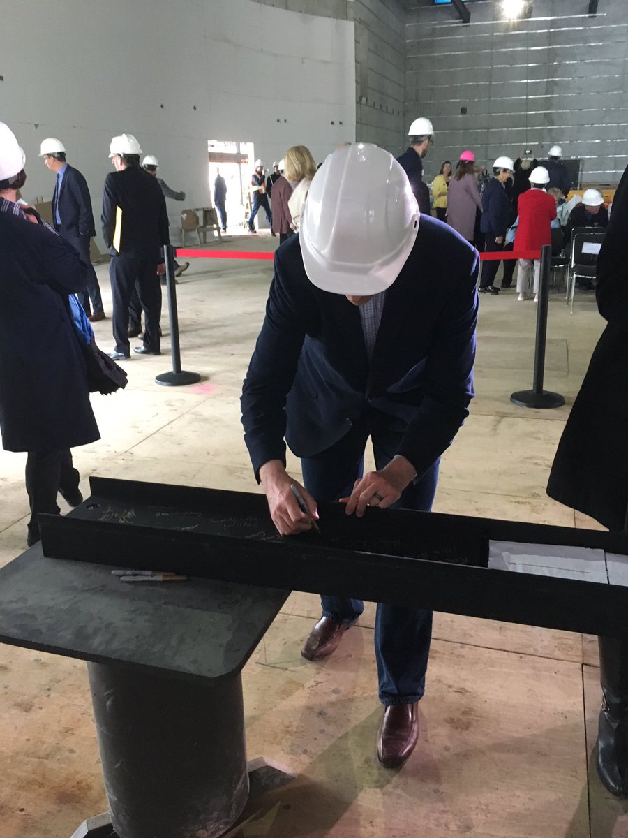 FranklinFamme's tweet photo. Honoured to represent the @stratfest Board at yesterday’s topping ceremony for the Tom Patterson Theatre centre. Can’t wait until opening in 2020! #tpt #tompatterson #spiritofthetent https://t.co/4O0lSGq5cc