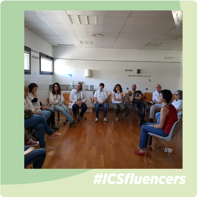 icscat's tweet photo. @NuriaBeguer @icsebre #ICSfluencers @NuriaBeguer:
"Els professionals de l'#EAP fem Mindfulness "sense fum" dirigides per la Dra. Amaya Yoldi. Per cuidar dels altres primer ens hem de cuidar natros #CAPElTemple @icsebre #Mindfulness #TortosaInspira #ssfcat19" #primàriaICS #S8NB https://t.co/DQF7dWydjd