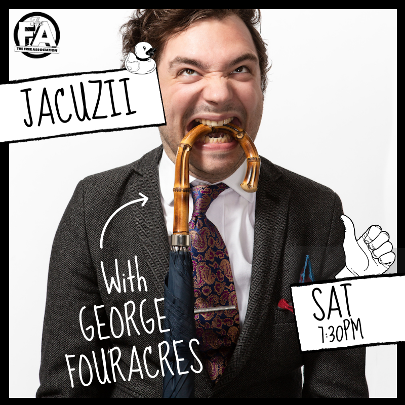 FAImprov's tweet photo. SPECIAL GUEST ANNOUNCEMENT!!!

Award winning comedian and star of sketch group @daphnecomedy, @GeorgeFouracres joins our JACUZII cast THIS SATURDAY!

https://t.co/BKXXYzQeFx https://t.co/bBW0teMIxp