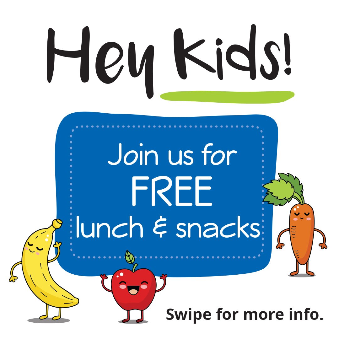 pbclibrary's tweet image. Beginning Tue, Jun 04 – Fri, Jul 26, join us for free lunch and snacks this summer. All children welcome, ages 18 and younger. In partnership with the @pbcsd. Visit our website for more information. ow.ly/M3Hz50usoGN