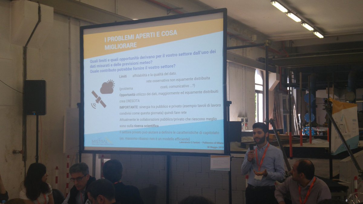 "Nell'ambito meteorologico il settore privato deve collaborare con quello pubblico".
Andrea Chini di Radarmeteo parla dell'importanza della comunicazione della qualità dei dati meteorologici agli utenti finali, a #MistralHackathon 

#opendata #meteo