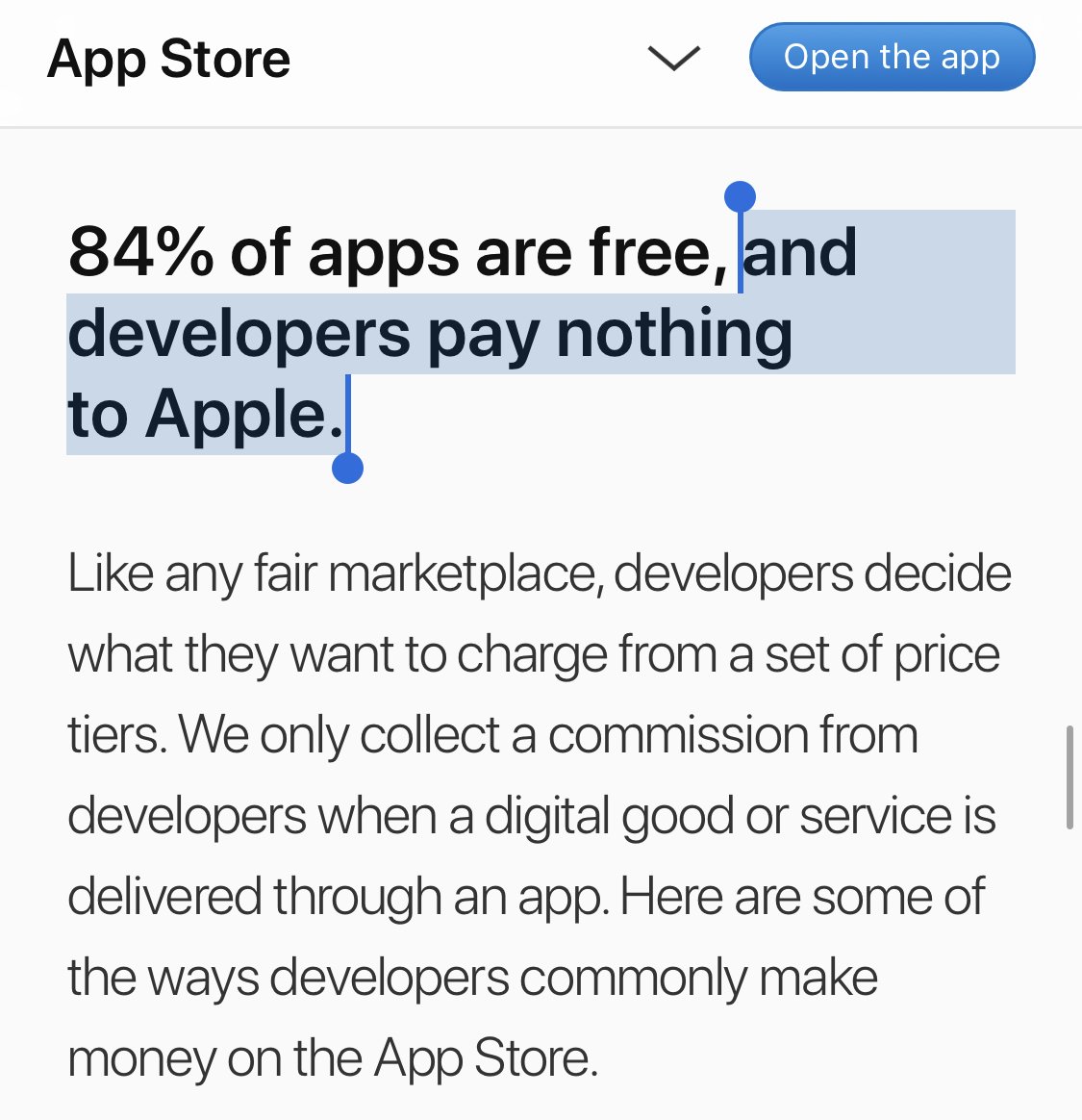 BalestraPatrick's tweet photo. Somebody completely forgot that developers pay a yearly fee to publish apps on the App Store.

20 million developers * $99 = $2 billion 🤭
(doesn’t include all the enterprise accounts which are $299) https://t.co/BlKaxA293K