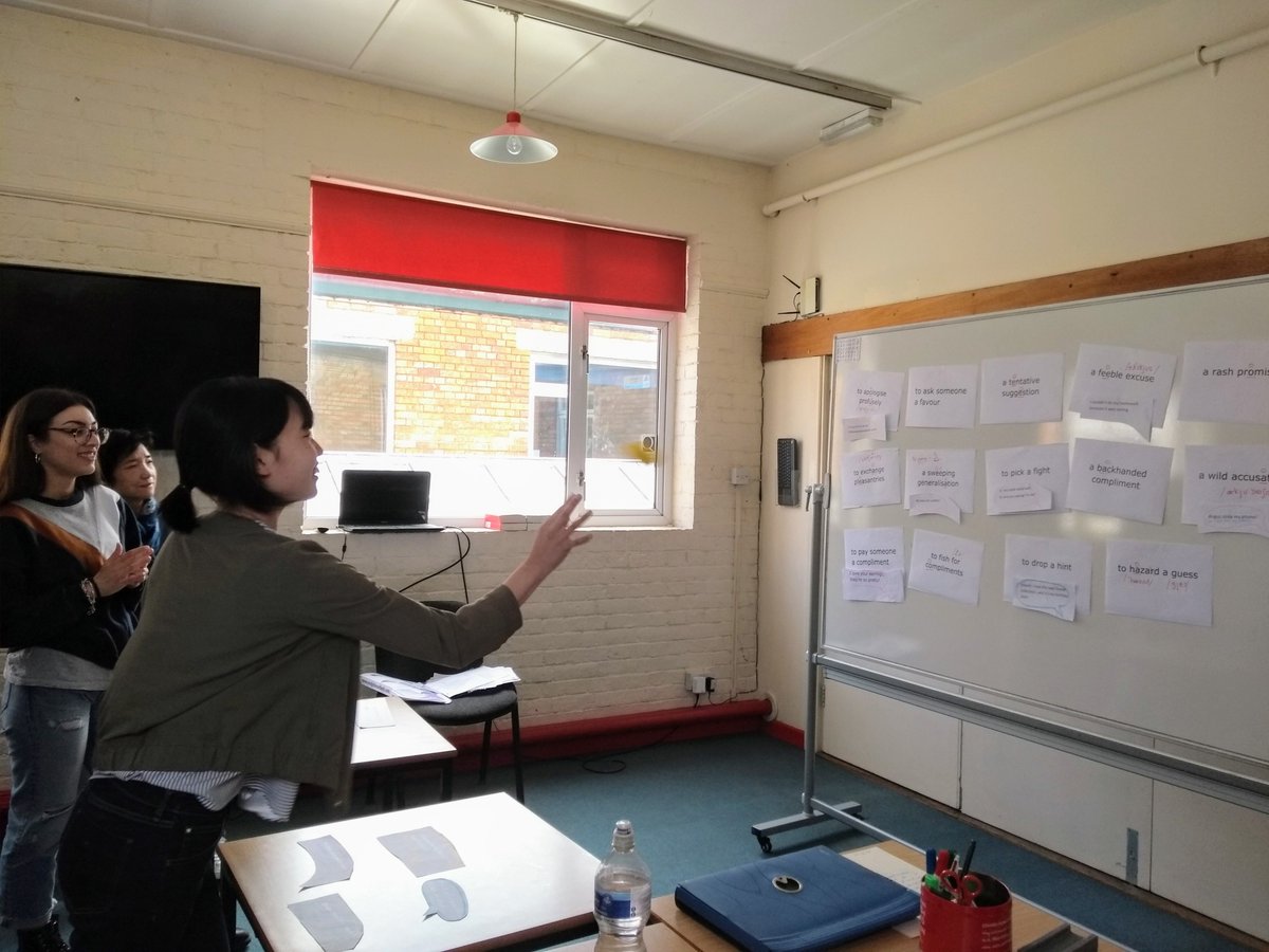 EnglishinOxford's tweet photo. Nothing gets a class moving (and laughing) like a good old-fashioned game of 'Throw the Brain'. Students try to hit the collocations on the board to match them to their examples and win points for their team. What's your favourite classroom game? #CreativeEnglishTeaching #ELT https://t.co/sqQSpGHtdG