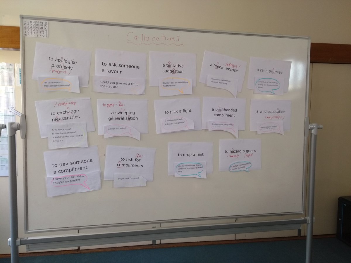 EnglishinOxford's tweet photo. Nothing gets a class moving (and laughing) like a good old-fashioned game of 'Throw the Brain'. Students try to hit the collocations on the board to match them to their examples and win points for their team. What's your favourite classroom game? #CreativeEnglishTeaching #ELT https://t.co/sqQSpGHtdG