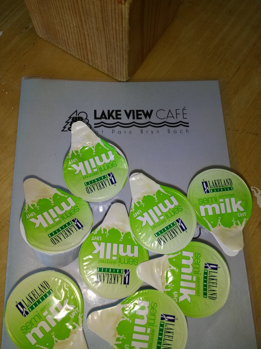 McrUnwrapped's tweet photo. Disappointed to see Lake View Cafe serving coffee with milk in single use cartons. @Parcbrynbach #useajug #plasticpollution #plasticfree https://t.co/FwBZTlM4Ak