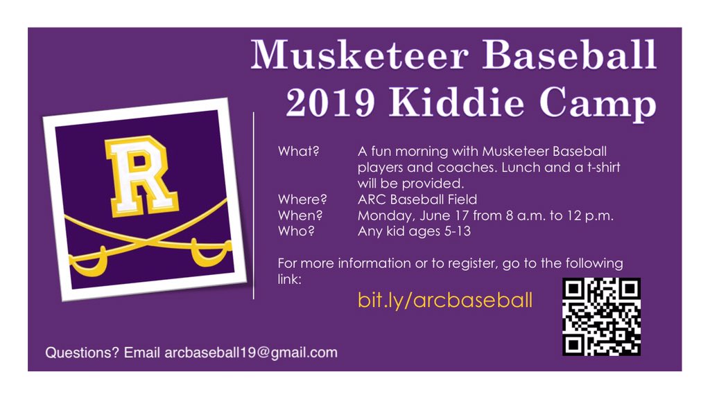2019 ARC Baseball Camp! See you there!