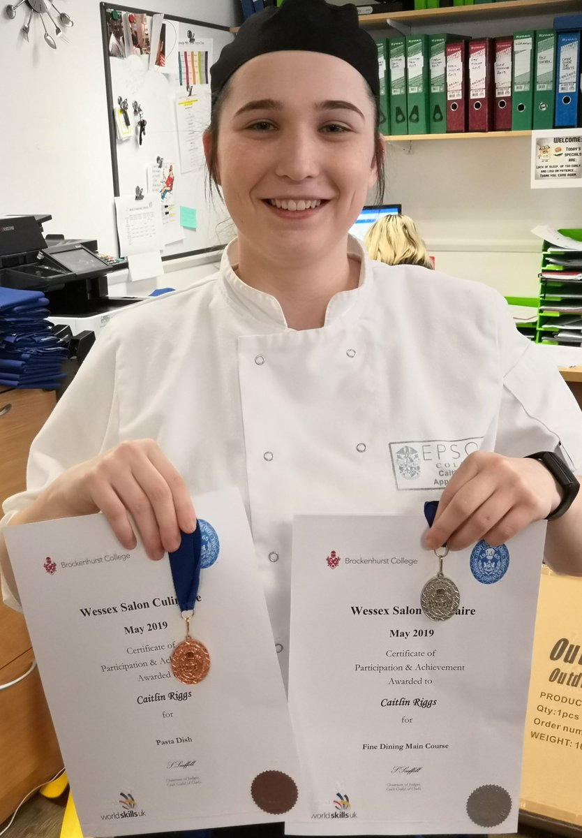 Epsom’s Apprentice Chef, Caitlin Riggs, has been awarded silver and bronze medals at one of the UK’s largest live culinary competitions <a href="/WCulinaire/">WessexSalonCulinaire</a> - read more here: bit.ly/2YXojBs